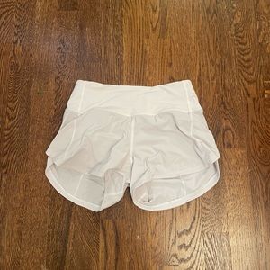 White Lululemon shorts